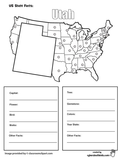 Utah state fact sheet for kids